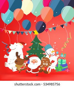 Group of christmas character for christmas.