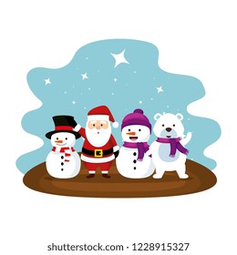 group of christmas characters
