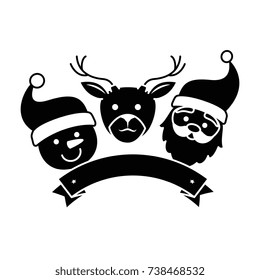 group of Christmas characters