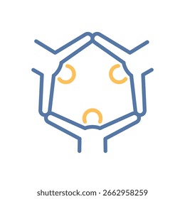 Group circle icon. Community, unity, togetherness, inclusion, team bonding. Vector thin line illustration. Editable stroke.