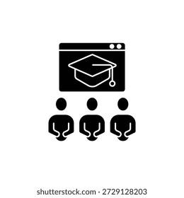Icono de línea de concepto de clase de grupo. Ilustración de elemento simple. diseño de símbolo de esquema de concepto de clase de grupo.