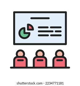 Group Class icon vector image. Can also be used for Physical Fitness. Suitable for mobile apps, web apps and print media.