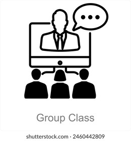 Group Class and team icon concept