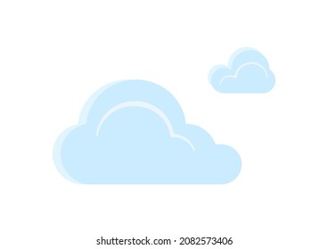 A group of cloud vector isolated on white background ep177