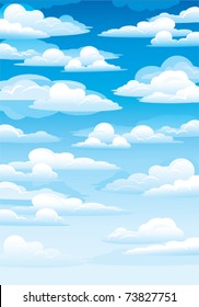 Group of clouds on a blue sky