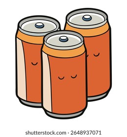A group of cold beer cans, glistening with condensation, stacked or scattered—ready for a party, game night, or a laid-back evening with friends. Refreshment in a snap!
