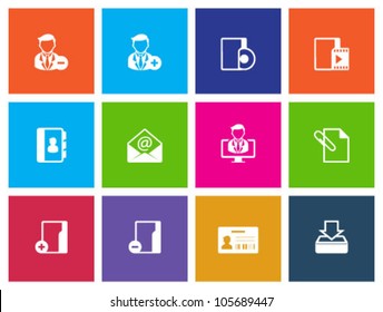 Group collaboration icon series in metro style.
