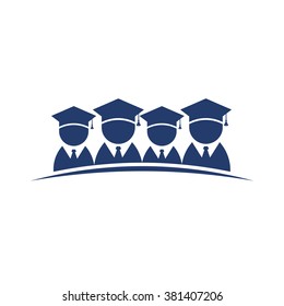 Group of College Graduates .Vector design