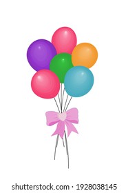 Group of colorful balloon.Isolate on white background. Copy space,for your text.