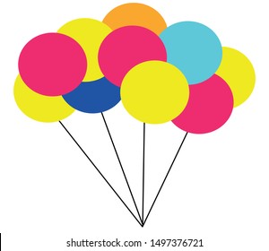 Group of colorful balloons illustration design.