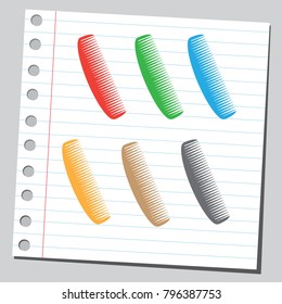 Group of colorful combs