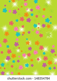 Group of colors, floral background