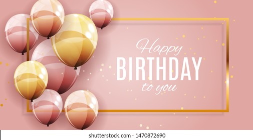 Group of Colour Glossy Helium Balloons Background. Set of  Balloons for Birthday, Anniversary, Celebration  Party Decorations. Vector Illustration EPS10
