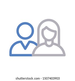 group colour line vector icon