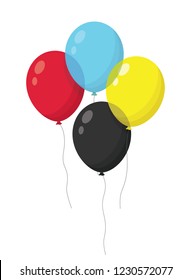 group of colourful balloons