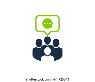 Group Comment Social Network Icon Logo Design Element