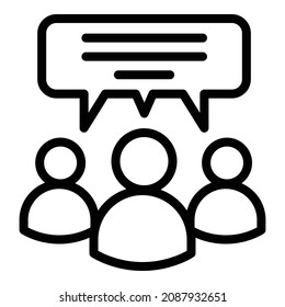 Group Communication Flat Icon Isolated On White Background