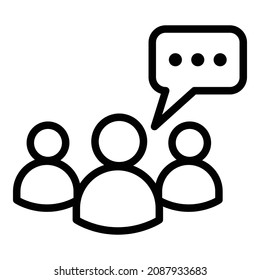 Group Communication Flat Icon Isolated On White Background