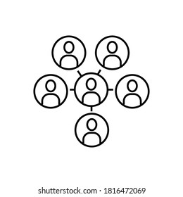 Group Communication symbol.flache Vektorgrafik auf weißem Hintergrund 
