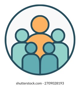 group community avatar profile flat color vector illustration template design