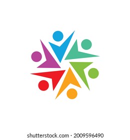 logotipo de la comunidad de grupos y vector de símbolos 