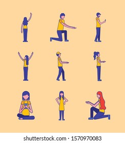 group of community people characters