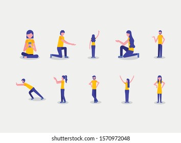 group of community people characters