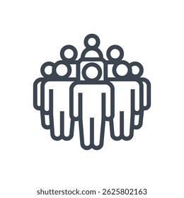 Group Community Support Icon Isolated On White Background