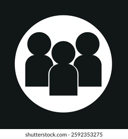 group contacts icon, family watch icon white background vector icon.