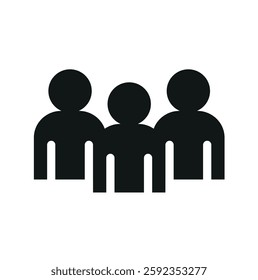 group contacts icon, family watch icon white background vector icon.