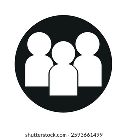 group contacts icon, family watch icon white background vector icon.