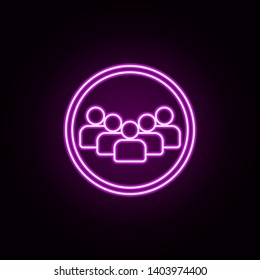 group of contacts neon icon. Elements of sosial media network set. Simple icon for websites, web design, mobile app, info graphics