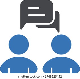 group conversation vector glyph colour icon