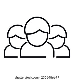 Group core values icon outline vector. Passion culture. Service mission