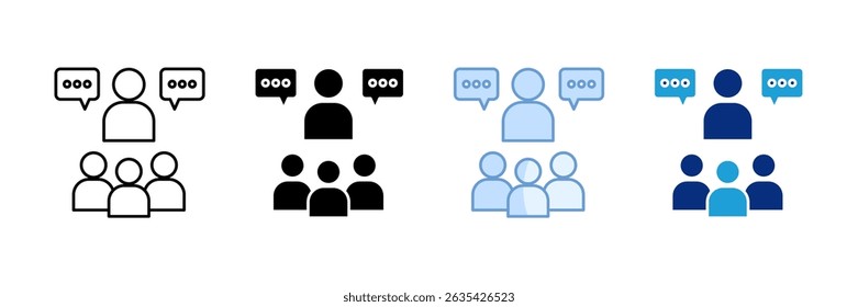 Group Counseling Icon Set Multiple Style Collection
