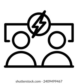 Group critical thinking icon outline vector. Think mind. Human skill