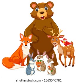 Group of cute animal illustration