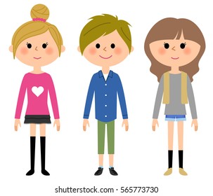 Group of a cute child