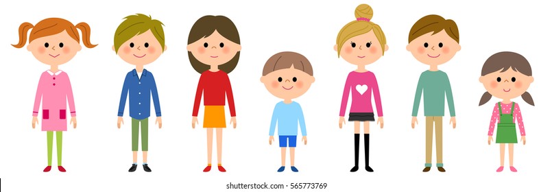 Group of a cute child