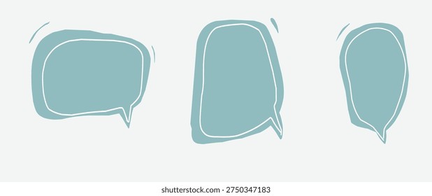 Group of Cute Colorful Chat Bubble Illustration