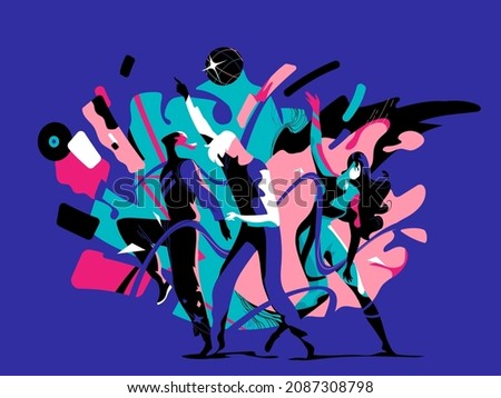 A group of dancers performing at a concert