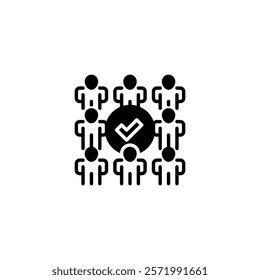 Group Decision line icon. Universal creative premium symbol. Vector sign icon logo template. Vector illustration