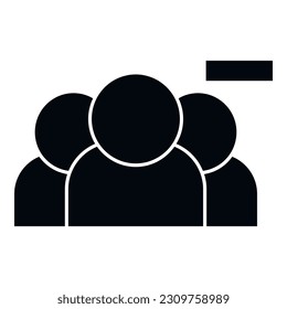 Group delete icon simple vector. People service. Remove account