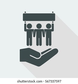 Group of demonstrators - Minimal icon