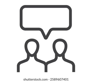 Group dialogue icon isolated concept. Vector graphic design illustration