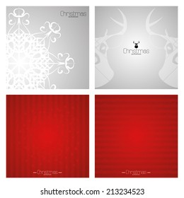 a group of different christmas card isolated from each other