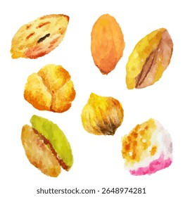 a group of different kinds of food on a white surface
