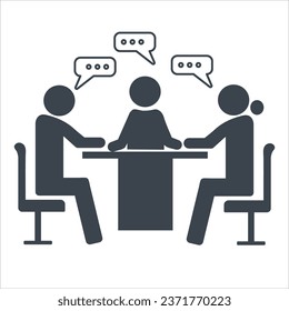 Icono de discusión de grupo Icono de diseño de material