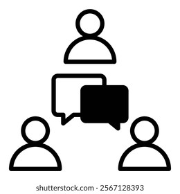 Group Discussion Icon Element For Design