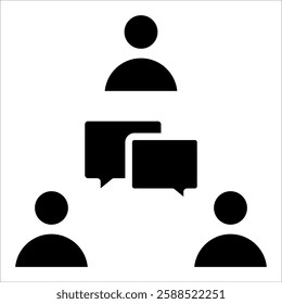 Group Discussion Icon Element For Design